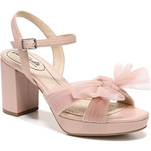 Life Stride Blush Pink Block Heel Sandals with Bow